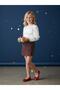 Girl's Tweed Fabric Glitter Shorts Skirt - 2