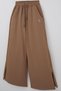 Locoloco Girls' Sweatpants Wide Leg Slit Lace-Up Arma Detail 9-14 Years Old, Brown - 3