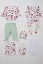 Baby Girl Hospital Release 8-Piece Rainbow Tale Floral Patterned 0-3 Months, White