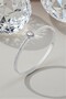Stainless Steel Silver Color Drop Stone Waterway Crystal Handcuff Bracelet