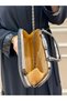 Women's Scholarship Hand and Cross Chain Long Strap Black Evening Dress Bag - 4