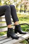 30342 Comfortable Stone Buckle 5 cm Heel Height Warm Lining Women's Boots - 6