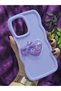 Xiaomi Redmi Note 12 Pro 5g Compatible Heart and Ribbon Star Glitter Lilac Phone Case