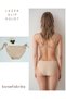 Women's 3-Piece Beige-Black-White Color Non-Marking Laser Cut Ice Silk Li Stretch Fabric Lip Bikini Panties - 6