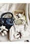 Shiny Leather Women's Bag with Hand & Shoulder Strap and Teddy Bear - 6