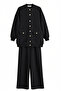 Oslo Thessaloniki Fabric Cardigan Double Suit – O Oversized Mold – Winter Hijab Suit Black - 8