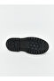 Black Leather Look Girl's Loafer - 4