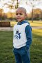 Boy's Batman Logo Printed White-Blue Color 3-7 Years Old Double Bottom Top Set - 2