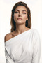 Women's White Asymmetrical 100% Cotton Long Sleeve Blouse - 2