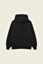 Comme Des Garçons Gold Unisex Oversized Black Cotton K Hooded Printed Sweatshirt Hoodie - 2