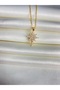 Women's North Star Model Steel Gold Necklace Minimal Zircon Stone Minimal - 3