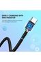 US288-60126B USB-A to C Cable Alu Case with Nylon Braided 3A Fast Charging 1m - Black - 3