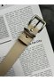 2-Piece Hard Oval Rectangular Pattern Women's Silver Buckle Belt Coat Belt Dress Belt Trouser Belt - 2