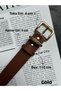 2-Piece Hard Oval Rectangular Pattern Women's Gold Buckle Belt Jacket Belt Dress Belt Trouser Belt - 4