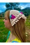 Strawberry Patterned Hand Knitted Bandana - 2