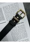 2-Piece Hard Oval Rectangular Pattern Women's Gold Buckle Belt Jacket Belt Dress Belt Trouser Belt - 3