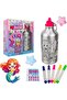 DIY Mermaid Water Bottle Steel Eco Leakproof with 45 Stickers & 5 Markers (Mermaid)