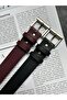 2-Pack Lyric Square Patterned Women's Silver Buckle Belt Jacket Belt Dress Belt Trouser Belt