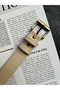 2-Piece Lyric Square Patterned Women's Antique Vintage Buckle Belt Coat Belt Dress Belt Trouser Belt - 2