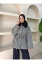 معطف مخيط مع ياقة من الفرو - 3