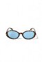Ovelle Women's Leopard Frame Blue Glass Oval Sunglasses – Accessory Detailed Uv400 - 4