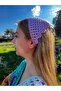 Hand-Knitted Bandana with Floral Details - 3