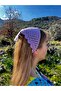 Hand-Knitted Bandana with Floral Details - 2