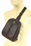 Lizy 1061 Faux Leather Unisex Body Bag, Shoulder Bag Brown - 3