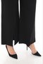 Plus Size Shaping / Sculpting Stone Detailed High Waist Slit Stone Wide Leg Knitted Women's Trousers - 2
