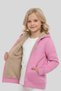 Girl's Lilac Fully Plush Lined K Hooded Cardigan - Warm Winter Sweatshirt