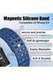 Dado Modified Magnetic Silicone Sport Replacement Band Compatible with WHOOP 5.0, Life/MG, One/Peak, - 2