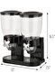 Cereal Dispenser Classic Dry Food Container, 3.5Litre Kitchen Storage Dispenser Double Black - 2