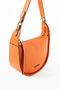 100% Genuine Leather Women's Orange Hand and Shoulder Bag - Handmade Italian Style Crossbody Model - 6