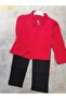 Girls' Red Chiffon Shirt and Pants Suit - 4