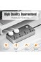 6-Outlet 3M Extension Cord with USB Ports and C-type, Surge Protector & Multi-Plug Adapter, Power Extension Cable, USB Hub with Smart and Socket - Perfect for Gaming with 13A Fused Plug - 3