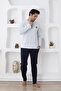 طقم بيجامة رجالي بأكمام طويلة وياقة هنلي - 3