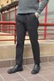 Men'S, Pleated Detail, Elastic Waistband, Regular-Fit, Winter and Spring Pants 25Inp271Duz - 4