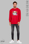 Unisex Long Sleeve Santa Claus Christmas Printed Crew Neck Hoodless Fleece-Lined Oversized Sweatshirt - 5