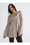 Quality Pieces from Çelebi Store, Scarf Detailed, Loose Fit Women's Knitwear Sweater