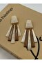 Square Dangle Detailed Maxi Size Earrings