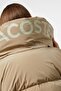 Down Fill Jacket Goose down Filling Mock Neck Light Brown Women's Coat - 4