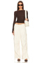 Women's Bitter Brown Double Layer Sandy Boat Neck Finger-Looped Long Sleeve Blouse - 3