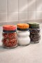 3 Pieces Glass Flip Lid Practical Lid Glass Spice Jar Salt Shaker Pepper Shaker 150 ml - 3