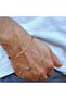 Gold Twisted Steel Bracelet – 4 mm Stylish Design Adjustable Unisex Bracelet - 5
