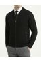 Italian Style Men's Zippered Cardigan Black T13146 - 2