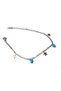 Stainless Steel Blue Heart and Star Charm Bracelet – Women's Silver Color Fashion Bracelet