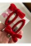 Snap Buckle with Bow Detail Covered in Velvet Ribbon