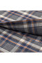 Gray Navy Blue Plaid Flannel Buttoned Collar Tailor Fit Cotton Shirt - 4