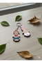 Sonny Angel Style 2-Piece Wooden Keychain Set - New York - Cute Bag Ornament in Pink Rabbit Costume - 4