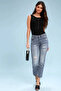 Women's Black Sleeveless U Neck Backless Corded Fabric Double Layer Sandy Fabric Bodysuit - 2